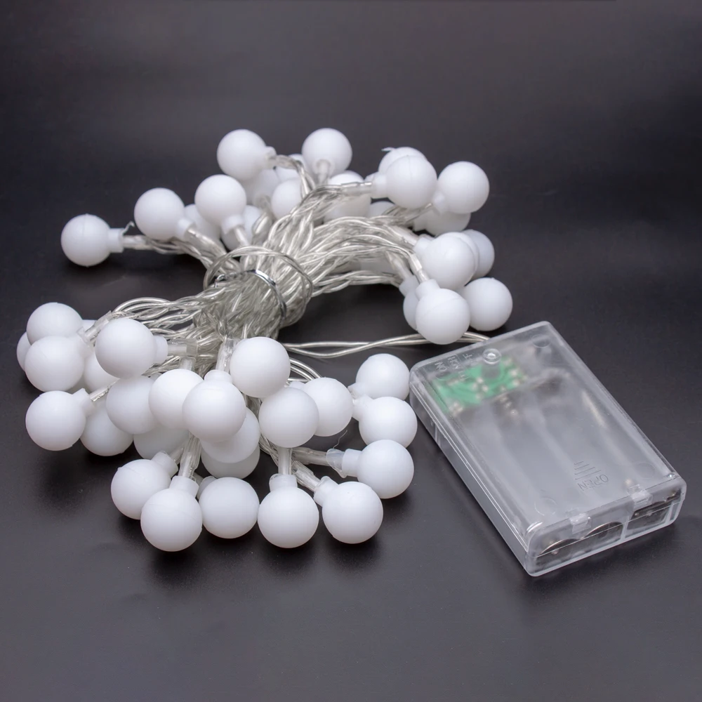 Рождественская светодиодная гирлянда с питанием от батарейки AA уличная Водонепроницаемая