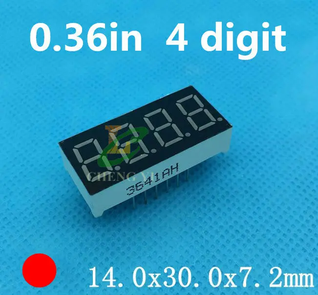 Светодиодный дисплей 0 36 дюйма общий анод 4-битная цифровая трубка чистый зеленый