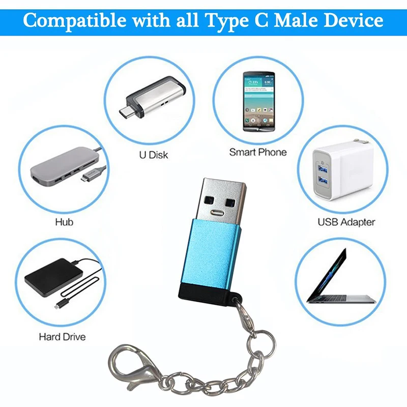 Thbelieve USB A Male To C Female адаптер Type 3 0 адаптеры с мини конвертерами для ключей Прямая
