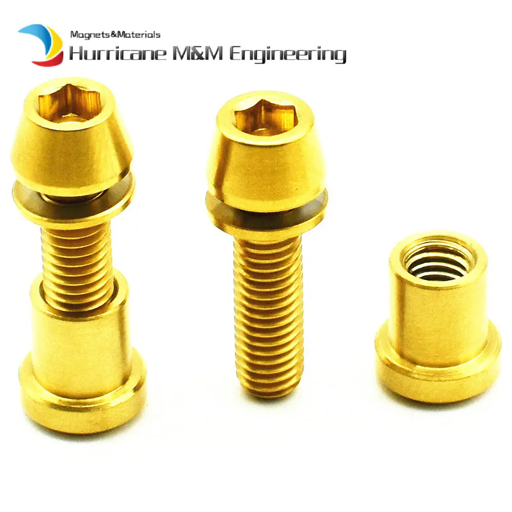 Титановые болты M5 x 18 мм Forking запорные + гайки Ti для 3t стержня винты из углеродного