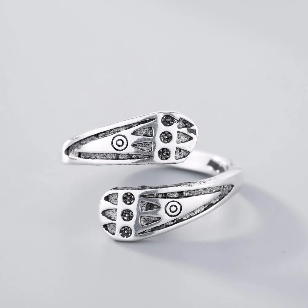 Женское кольцо в ретро стиле Cxwind регулируемое с двумя лапами медведя кота когтя