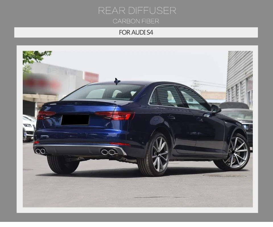 Диффузор, губа на задний бампер спойлер для Audi A4 B9 S4 A4 Sedan углеродного волокна диффузор фартук протектор