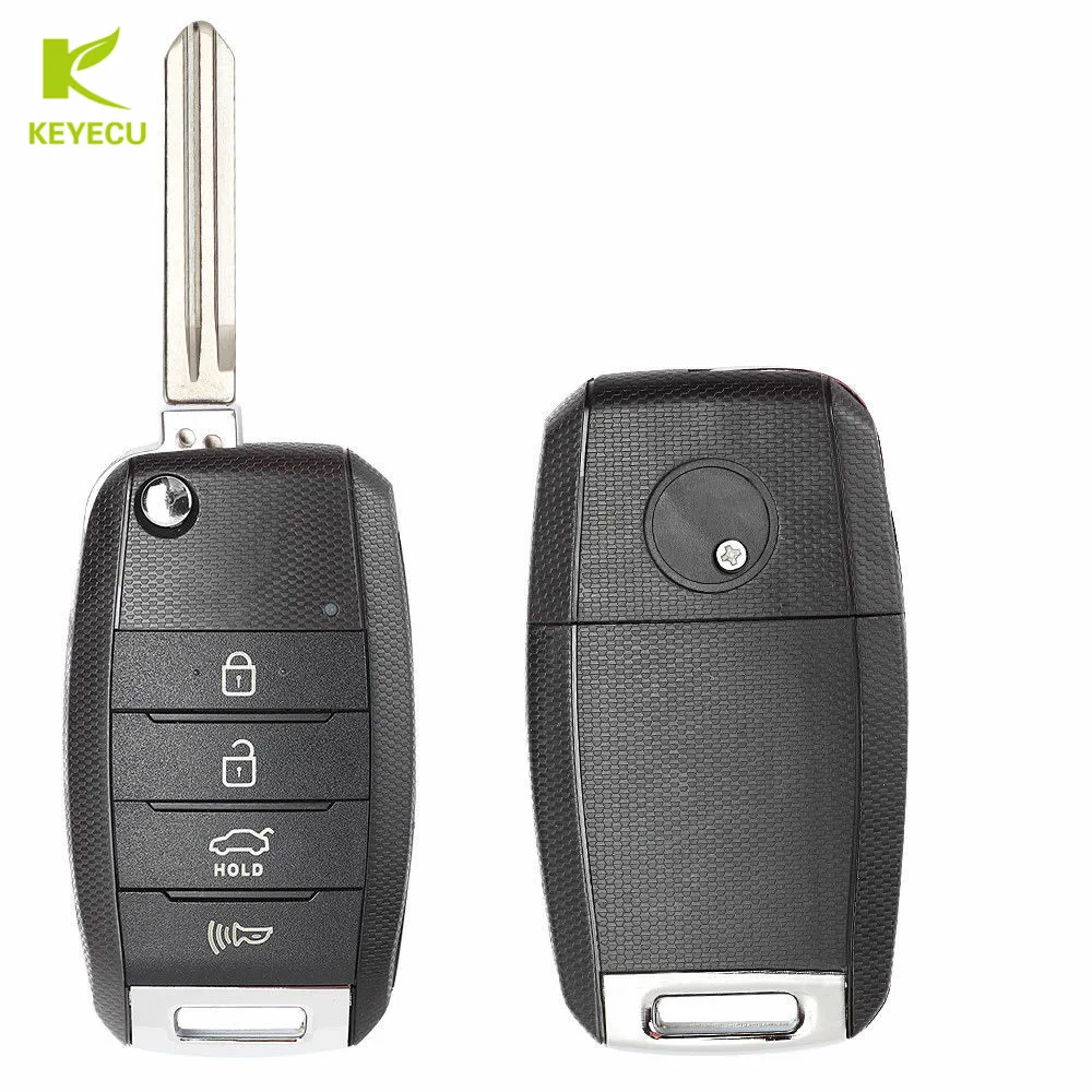 KEYECU Замена обновленный Флип дистанционный брелок 433 МГц 4D60 чип для Kia Cerato 2014 2015 2016