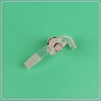 lab glass vacuum adapter 90 bend with glass stopcock1423