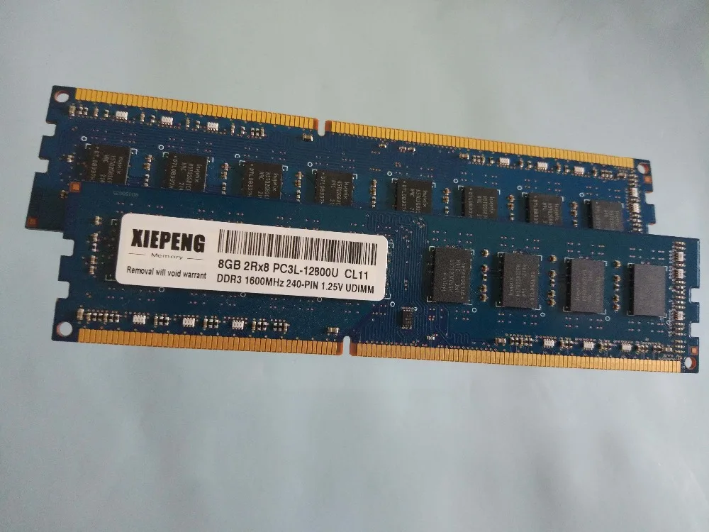 Настольная память 8 ГБ 2Rx8 PC3L 12800U 1600 МГц DDR3 8g pc3L 12800 RAM 2 4 контактный UDIMM|Оперативная
