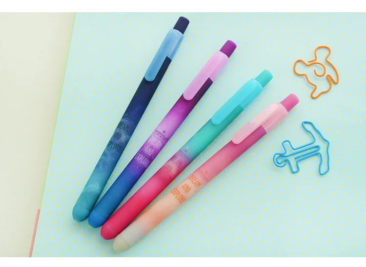 1 шт. гелевая ручка с милой звездой Галактики креативное пространство желе черные