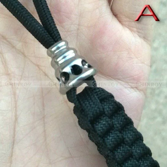 Титановый сплав DIY кулон шарик для Паракорда браслет с ножом аксессуары для шнуров EDC Открытый Дорожный инструмент - Цвет: A