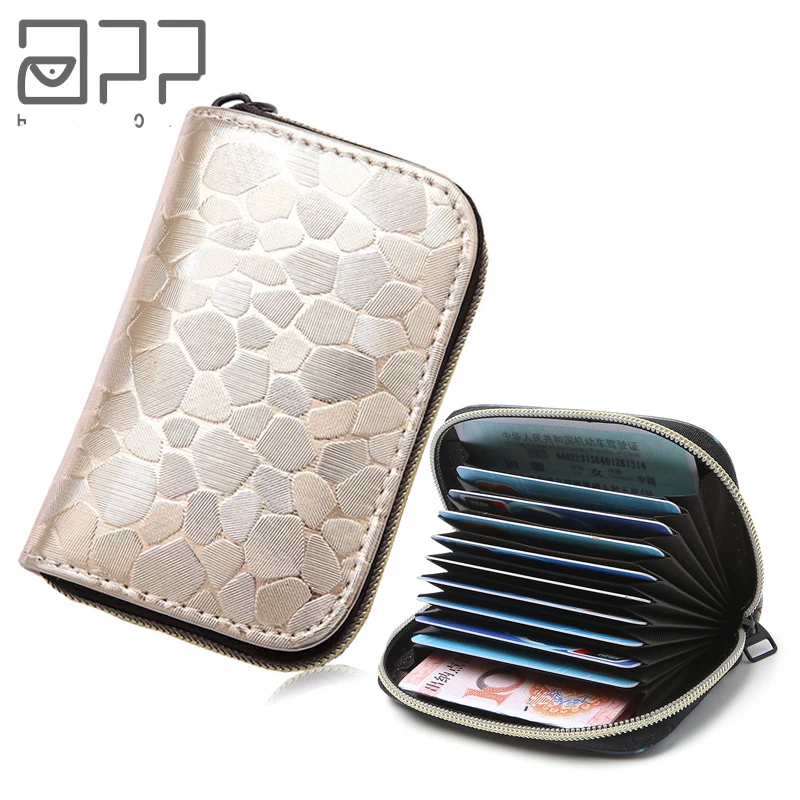 

APP BLOG Women Men Credit ID Card Holder Case Extendable Business Bank Cards Bag Wallet Passport Cover Small Zipper Coin Purse