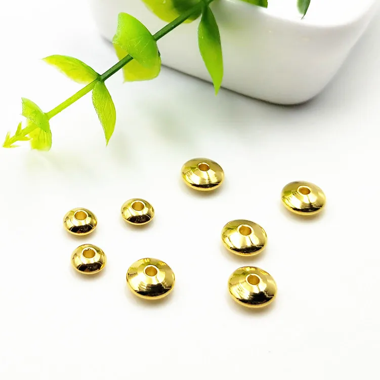 10pcs 4-8mm Stainless Steel Jewelry Making DIY Golden Abacus Loose Metal Beads for Findings | Украшения и аксессуары