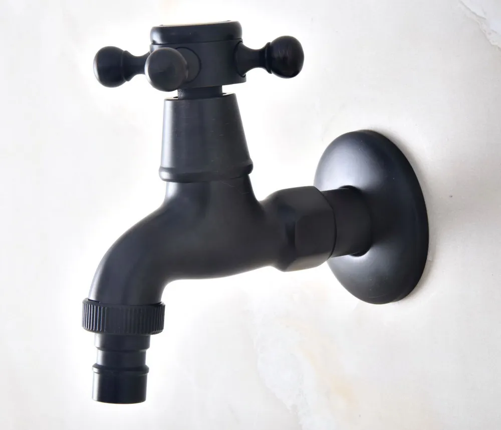 Черный Масло втирают Бронзовый Ванная комната один крест ручка стиральная