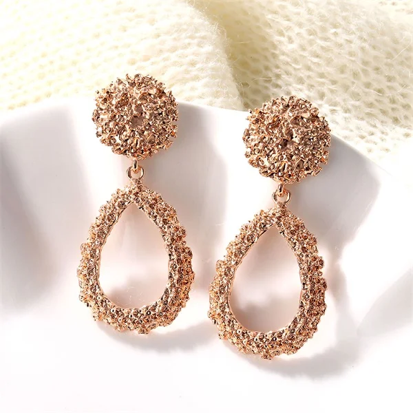 ZL0000145-3 IPARAM, модные, Роскошные, металлические, геометрические, большие серьги для женщин, Европа и Америка, Ретро стиль, сердце, круг, висячие серьги, богемное ювелирное изделие - Окраска металла: ZL0000145-3