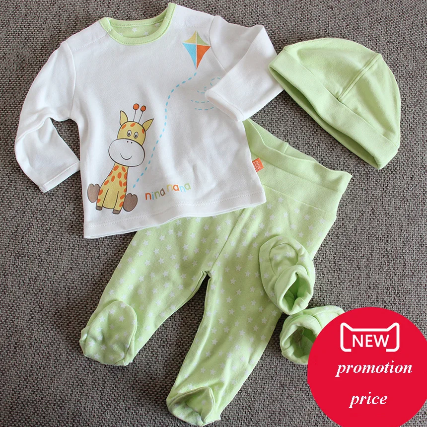 Одежда для малышей Комплект новорожденных из 4 предметов детская одежда с