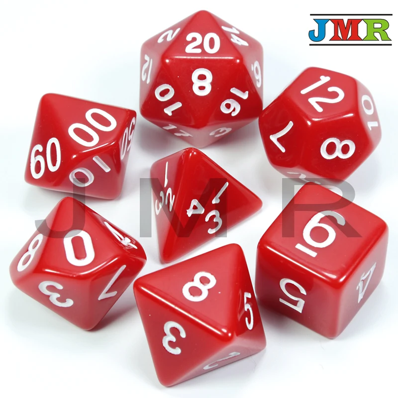 Лидер продаж! 15 цветов 7 шт./компл. акриловые непрозрачные переносные игральные кубики игры для подземелья и драконы непрозрачные D4-D20 Multi по бокам кости настольная игра