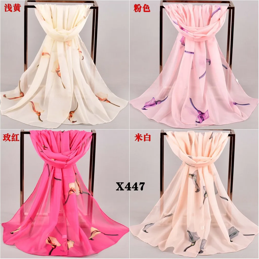 Женский шарф с цветочным принтом элегантные мягкие шарфы 2019 | Аксессуары для