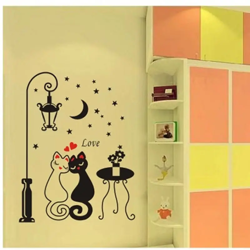 Лампа с изображением Hello Kitty съемные виниловые наклейки в виде Цитата DIY стикер