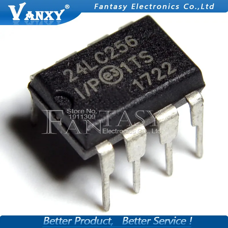 5 шт. 24LC256 I/P DIP 8 24LC256I/P DIP8 EEPROM I/P|Интегральные схемы| |