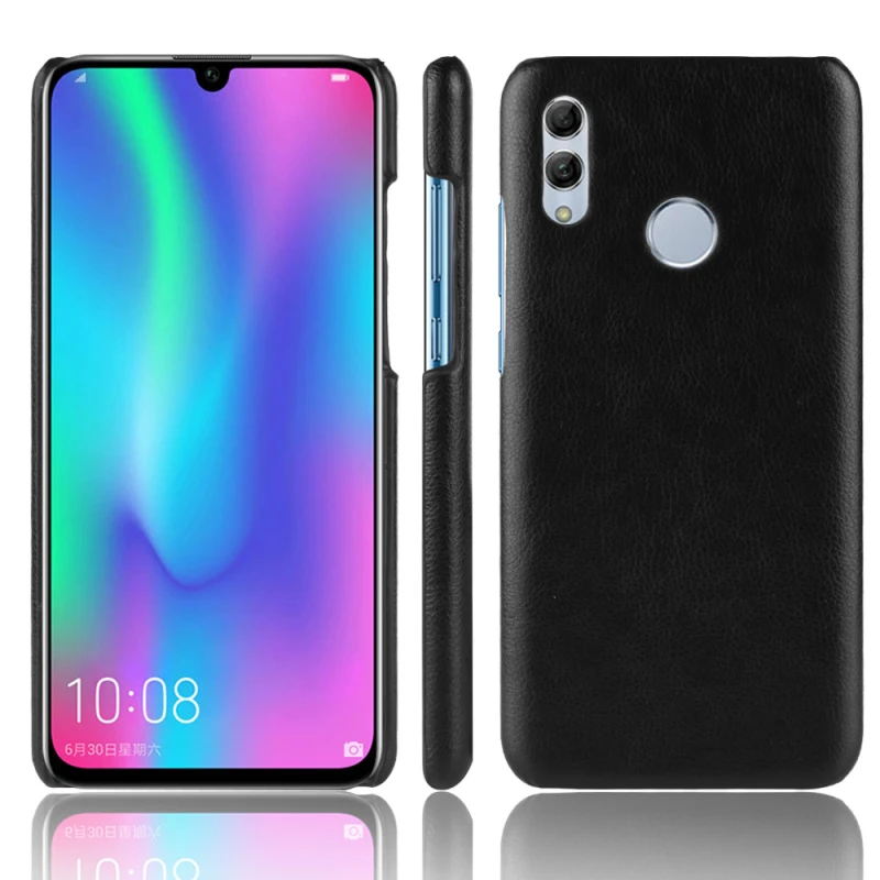 Для Huawei Honor 10 lite чехол Роскошный Личи шаблон искусственная кожа + Жесткая задняя