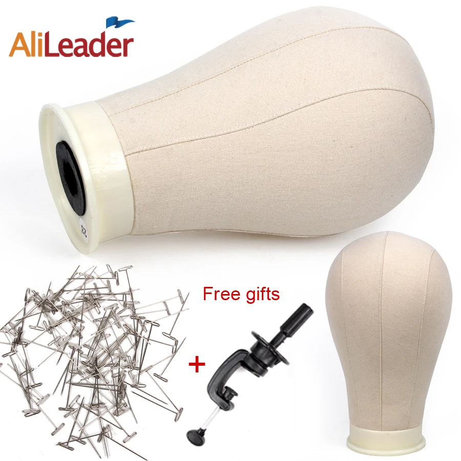 Alileader 2" /22"/2" /24"/2" белый холст блок манекен голова хлопок холст голова для изготовления парика бесплатные подарки