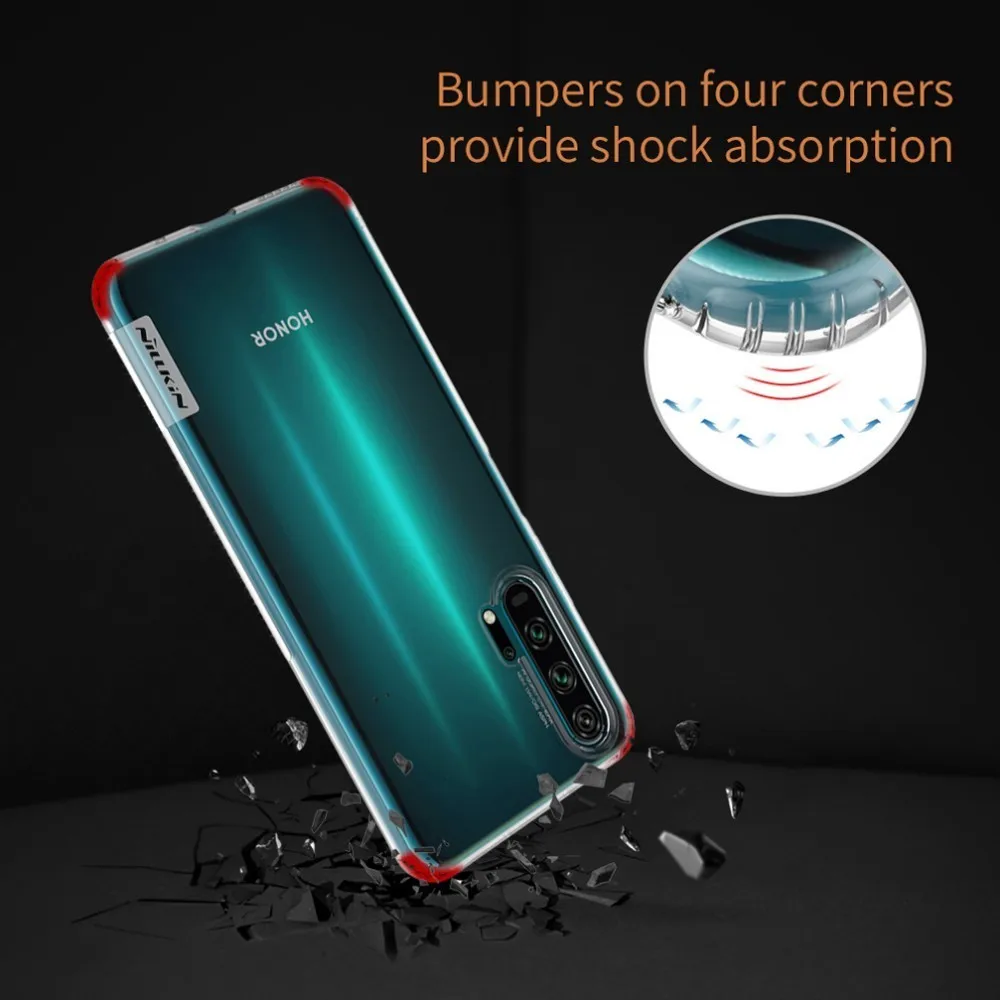 Для Huawei Honor 20 чехол Nillkin прозрачный мягкий для телефона из силикона/ТПУ задняя