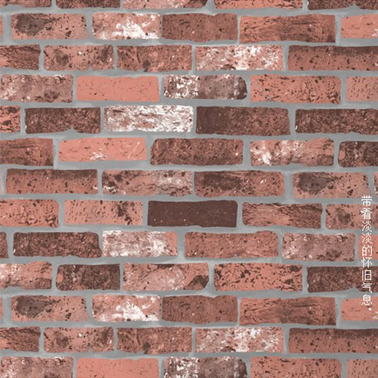 Современные горячие продажи кирпичные текстурированные обои винтажные