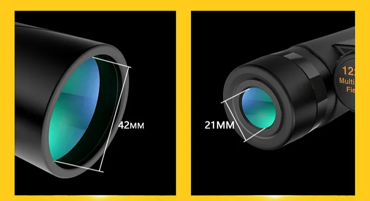 Suncore12x42высокомощный бинокль, специальный водонепроницаемый телескоп, прицел, военный, для улицы, BAK4, высокое качество, зеркальная камера