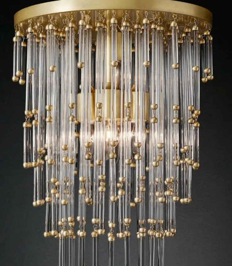 Потолочная люстра с круглыми скандинавскими кристаллами для гостиной столовой