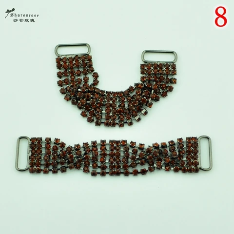 8 Coffee Gun Color 1 шт. кулоны со стразами/Пряжка латунная цепь для плавания/невесты/платье/меховые пальто одежда украшения для бикини - Цвет: 8 Coffee Gun Color