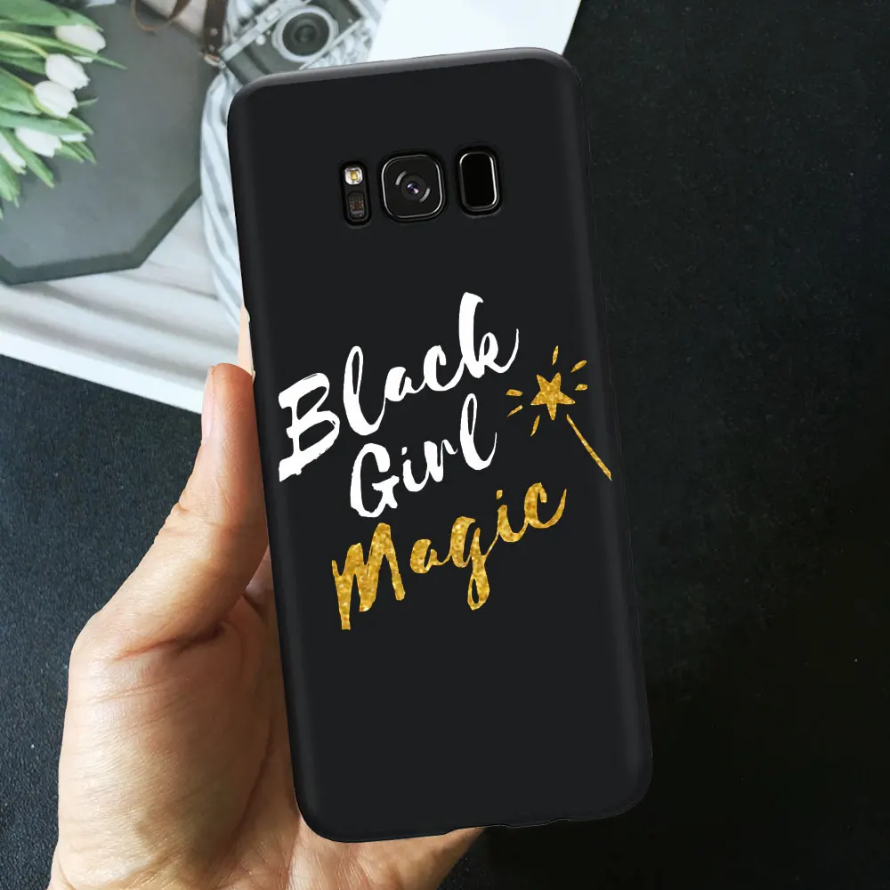 TPU D1211- Melanin Poppin queen чехол для телефона для samsung S7 S10 S9 S8 Plus A6 A7 черный волшебный чехол для девочки для samsung A50 A70 Мягкий ТПУ чехол - Цвет: TPU D1211-