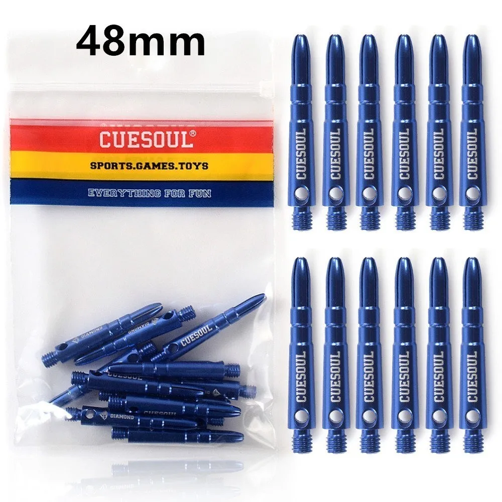 Blue 48mm CUESOUL 35/41/48 мм алюминиевый радиатор для Дартс 2BA 12 шт Профессиональный Дартс Аксессуары 4 цвета высокое качество - Цвет: Blue 48mm