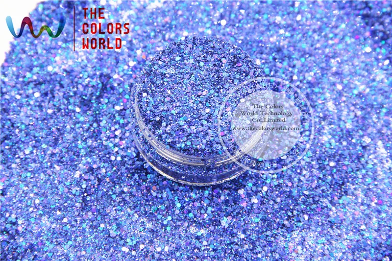 HA2042 303 Лазерная голографическая Королевская Синяя форма шестиугольника Блестки