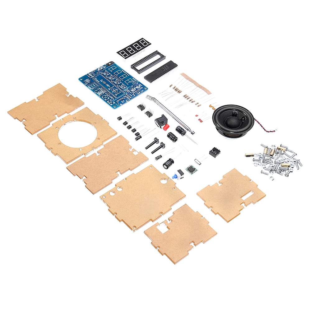 DC 4,5 V-5,5 V DIY Мини цифровой FM радио 87 MHZ-108 MHZ 2W 8ohm динамик Комплект Электроники модуль