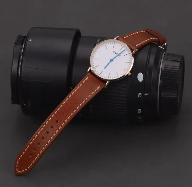 Ремешок кожаный для наручных часов быстросъемный ремешок из натуральной кожи 18