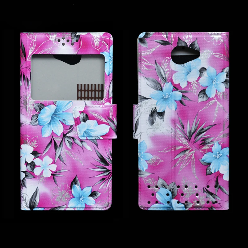 dower me Colorful Flower Flip PU Leather Case Cover For TCL Alcatel Flash Plus 2 5.5&quot Smart Phone | Мобильные телефоны и