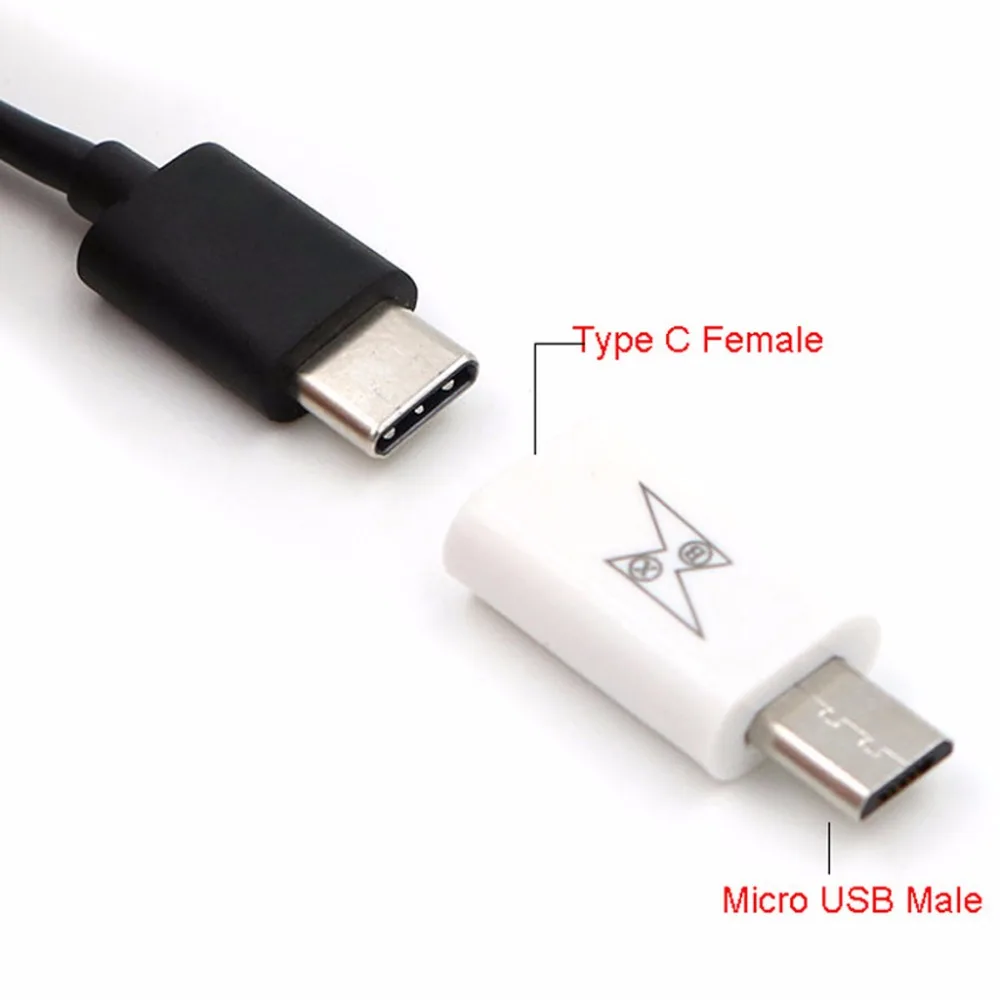 Micro USB мужчина к C Тип Женский адаптер конвертер кабель для зарядки и передачи
