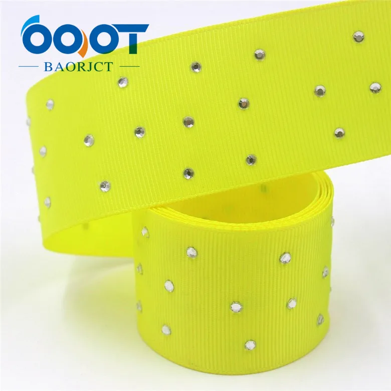 I-19708-1578 OOOT BAORJCT I-19708-1577,38mm 5yards fashion white diamond Ribbons Thermal transfer Printed grosgrain,DIY wrapping materials - Цвет: I-19708-1578
