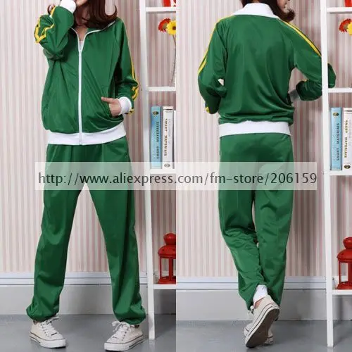

Vocaloid Matryoshka Green Sport Uniform Set Cosplay Costume With Gloves Sportswear Women Jacket Top Halloween Clothing Jacket