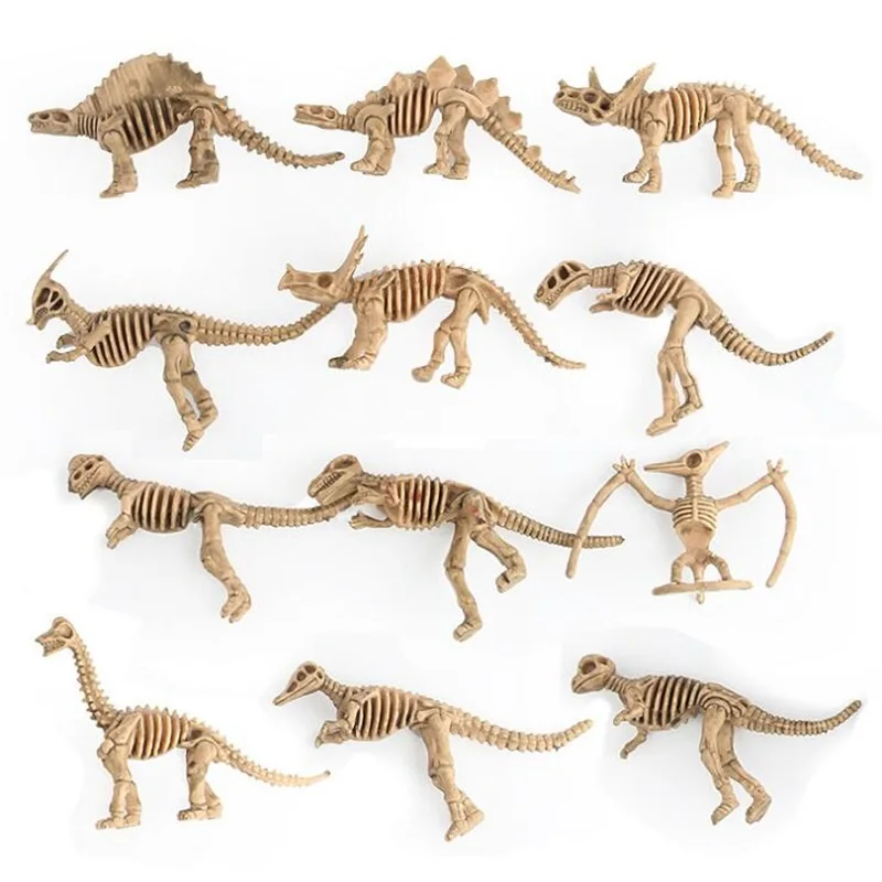 12 стиль/набор Парк Юрского периода Tyrannosaurus Archeology динозавр Fossil Raptor Скелет