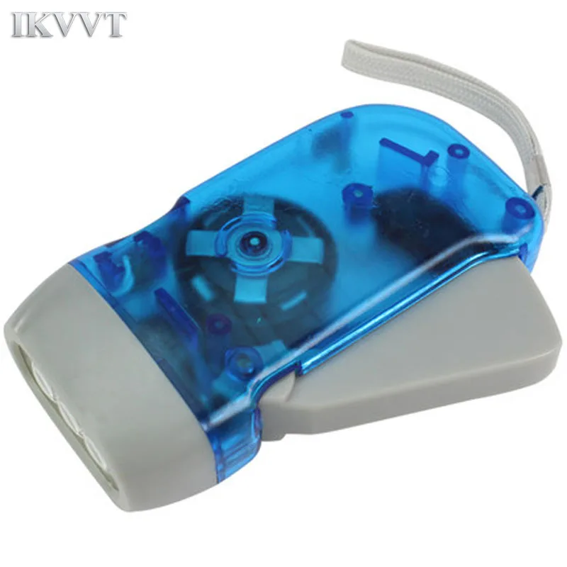 

Hand Pressing Crank Emergency Camping LED Flashlight Emergency Safety Flare NO Need of Batteries