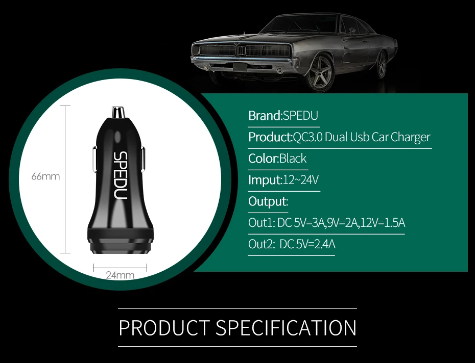 SPEDU Быстрая зарядка 3,0 быстрое USB Автомобильное зарядное устройство магнитное зарядное устройство micro usb type c кабель для samsung iphone xiaomi huawei oppo find x