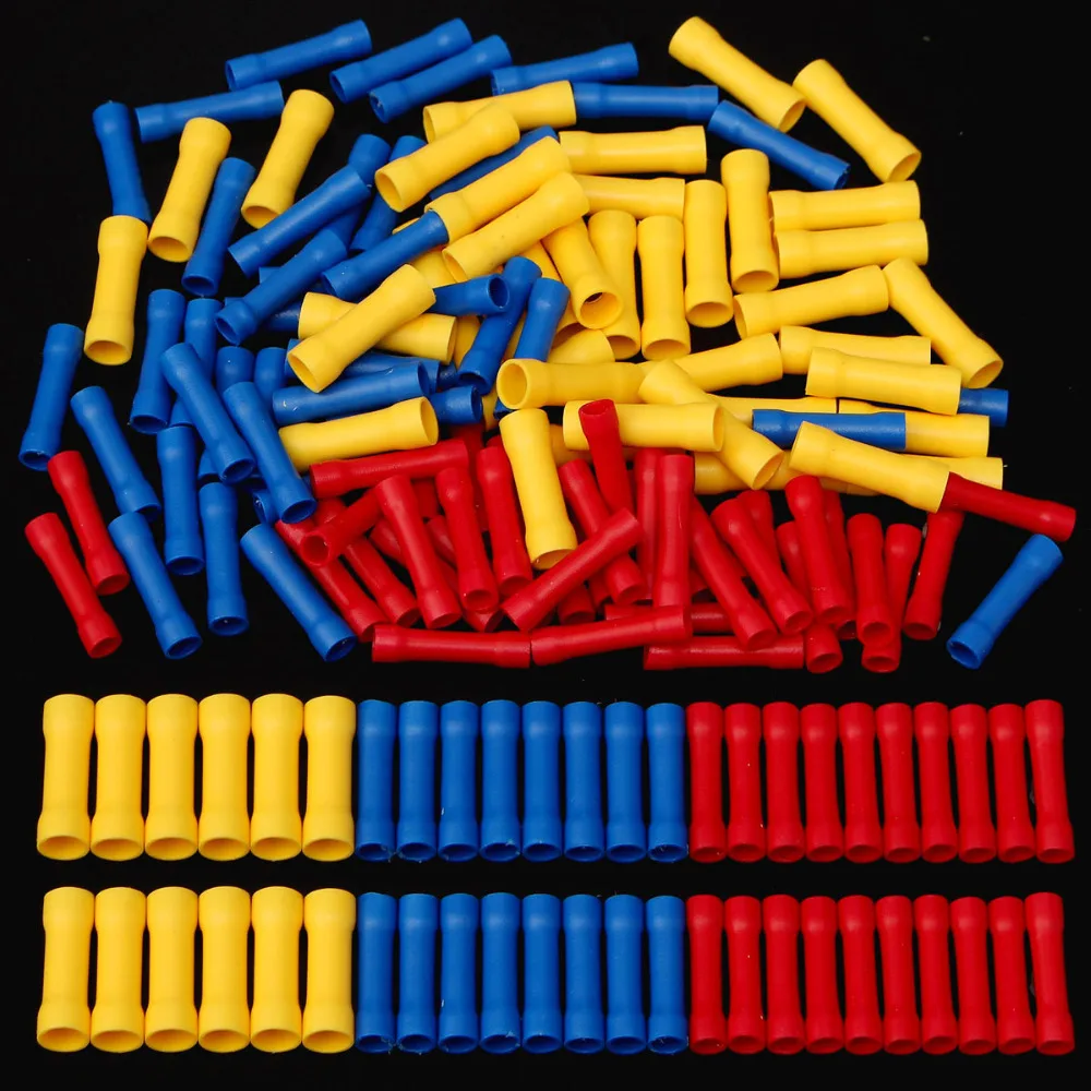 Абсолютно новый высокое качество 150 шт. 3 цвета разные изолированные но обжимные