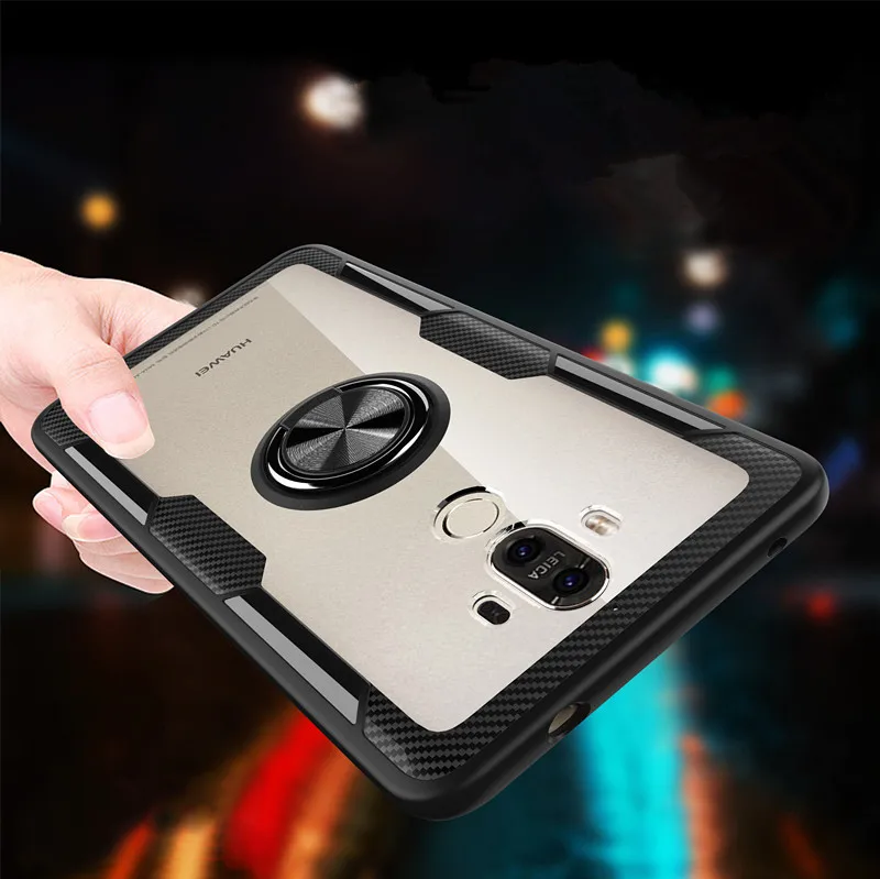 Для huawei P20 P30 Pro mate 20 Lite Honor 7X 8X V20 Play Nova 4 магнитный автомобильный кольцевой противоударный прозрачный чехол