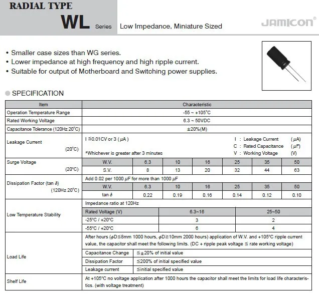 10 шт./100 шт. 470 мкФ 35В JAMICON WL серии низкое сопротивление 10x20 мм 35V470uF Алюминий электролитический конденсатор с алюминиевой крышкой