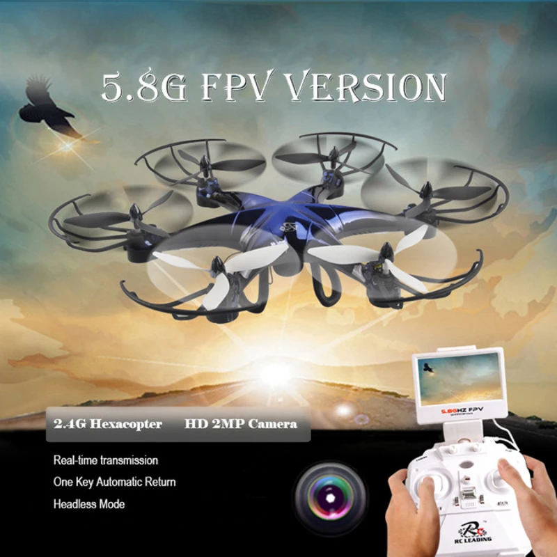 2016 Новый большой Радиоуправляемый Дрон FX RC126 2 4G 4CH 6 Axis Gyro 5 8G FPV RC Quadcopter передача в