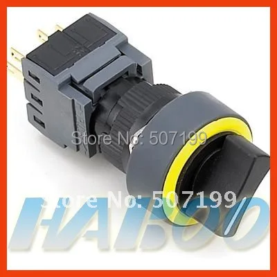 10 шт./лот HABOO 16 мм 2 позиционный переключатель 2NO + 2NC поворотный 5A/250VAC|switch switch|switch