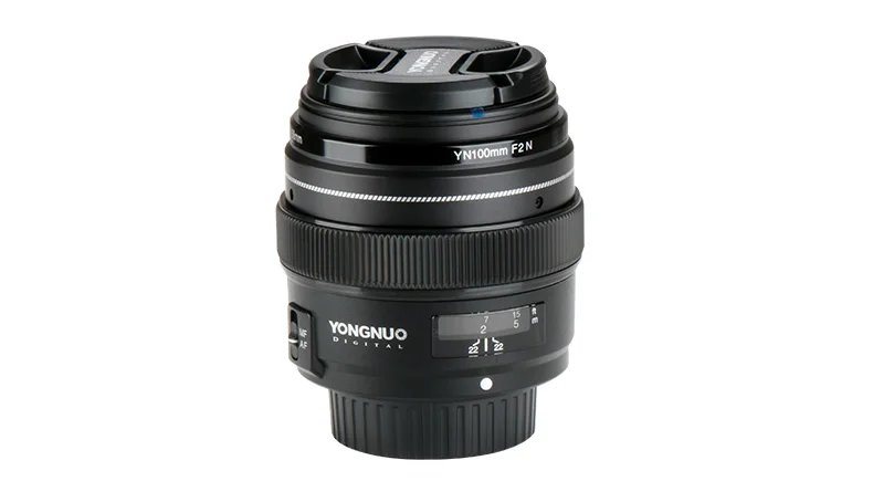 Объектив Yongnuo 100 мм F2 с большой апертурой AF/MF Средний телеобъектив Prime Lente Macro YN100mm объектив для камеры Nikon D7200 D7100 D7000