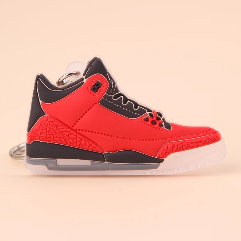 Picture Color15 Мини Jordan 3 брелок обуви Для мужчин Wome/дети c логотипом отличный подарок для баскетбола брелок-кроссовок для ключей ключ держатель porte Clef - Цвет: Picture Color15