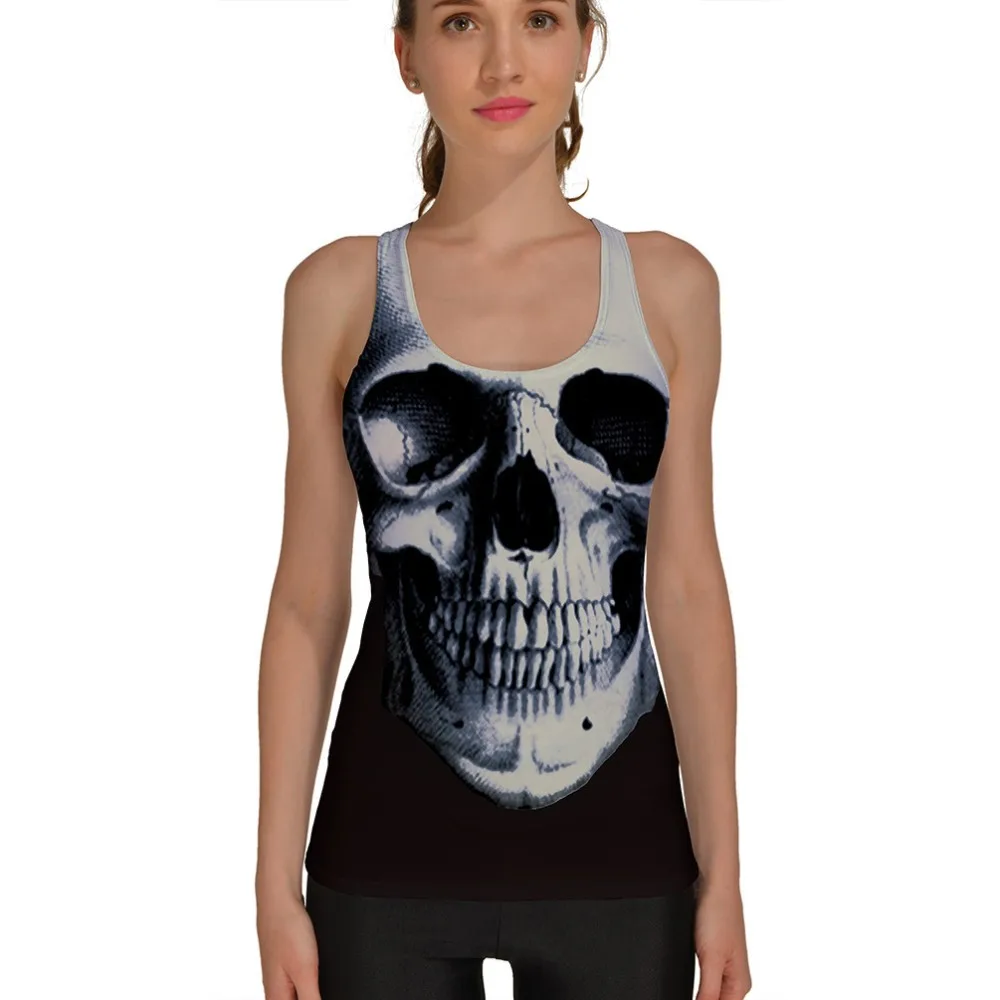 Ограниченная акция спортивный жилет Harajuku для активного отдыха черный скелет 3D