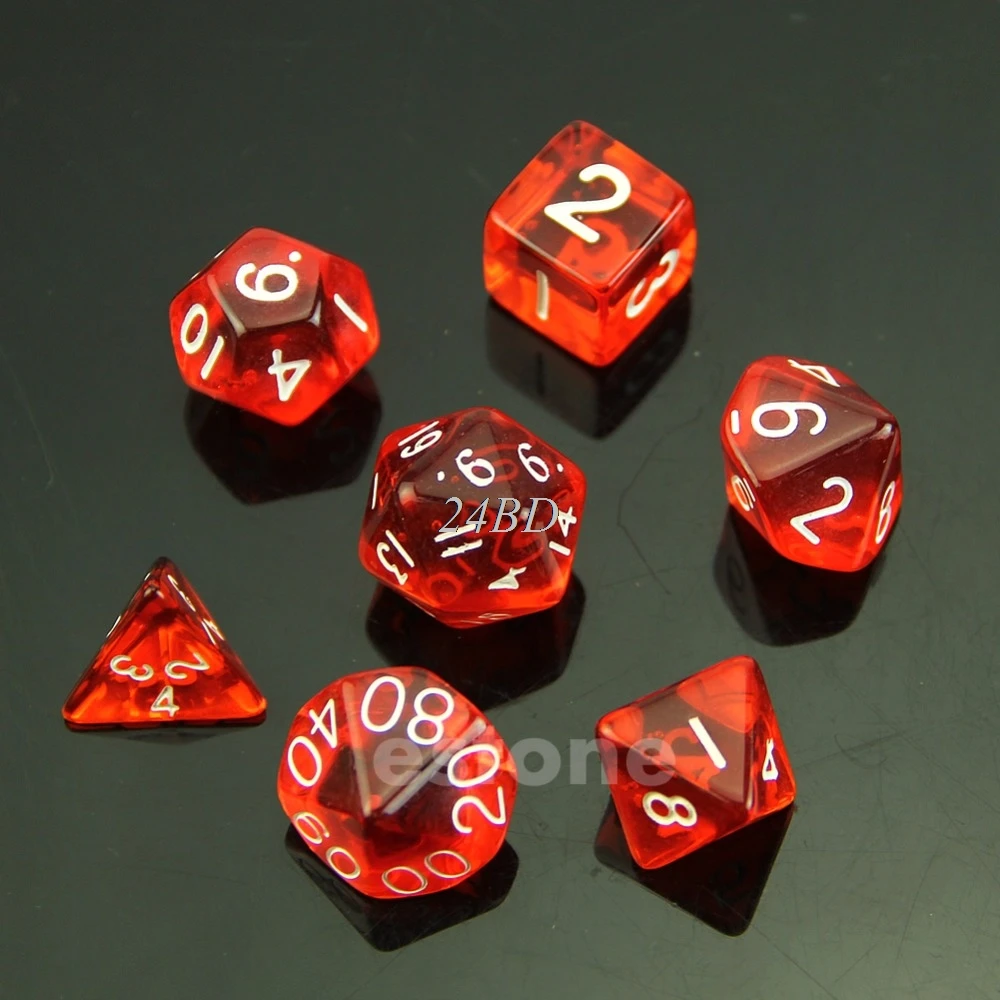 Набор для игр D4 D6 D8 D10 D12 D20 Magic-the gating D &amp RPG Poly 6 цветов 7 шт./компл. A27 | Спорт и