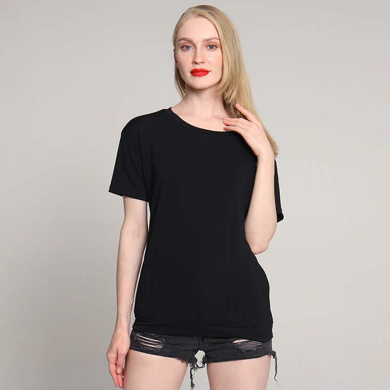 Весна-лето 2019 модная повседневная женская футболка с круглым вырезом и коротким