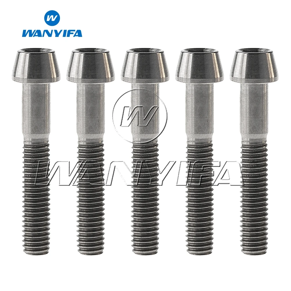 Титановый "Wanyifa" болты 5 шт. M6x35mm шестигранный ключ конусности головки болта для велосипедная рулевая колонка стоп-сигнал